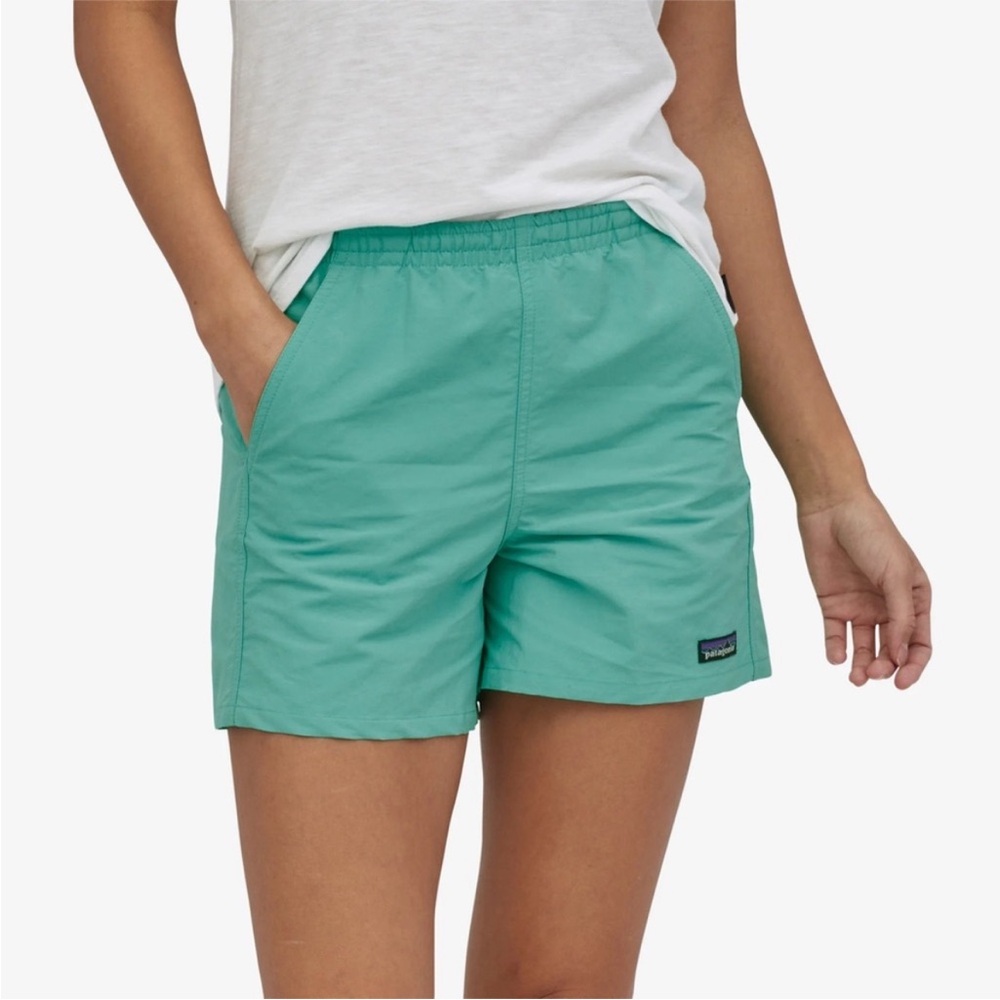 Patagonia aqua/teal women’s baggies athletic shorts
